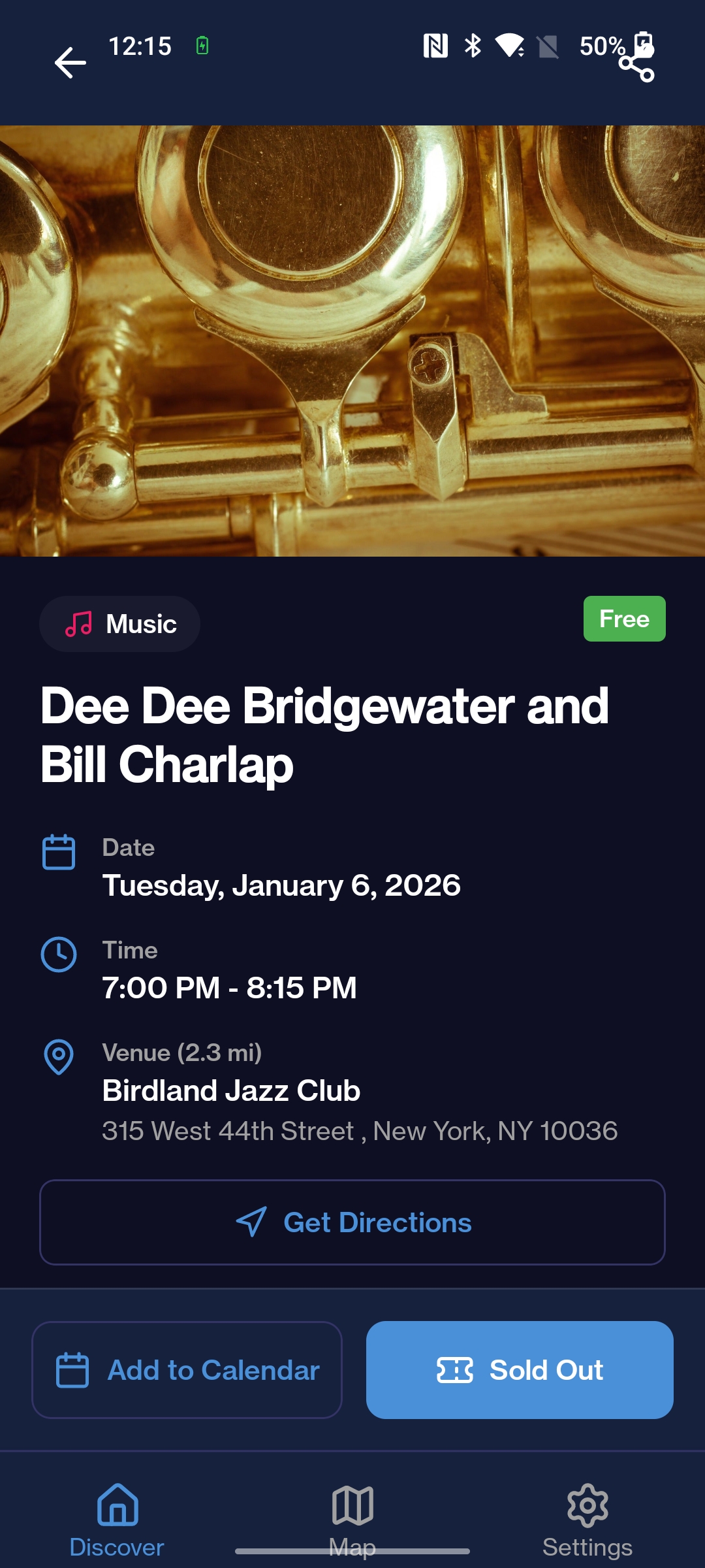 Scene Scout App Screenshot - Event Details